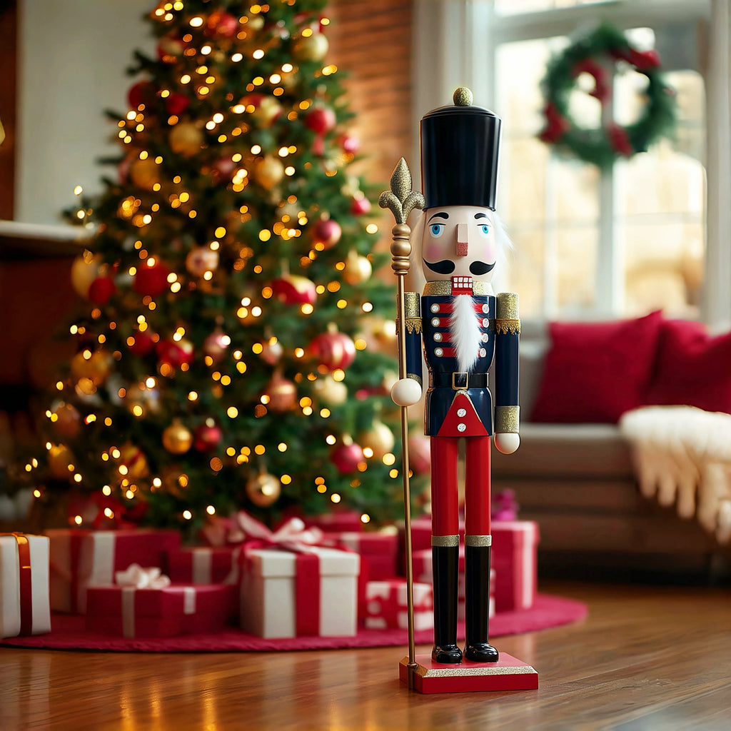 Soldat Casse-Noisette de Noël Géant, Moderne, de 3 pieds (environ 91 cm)