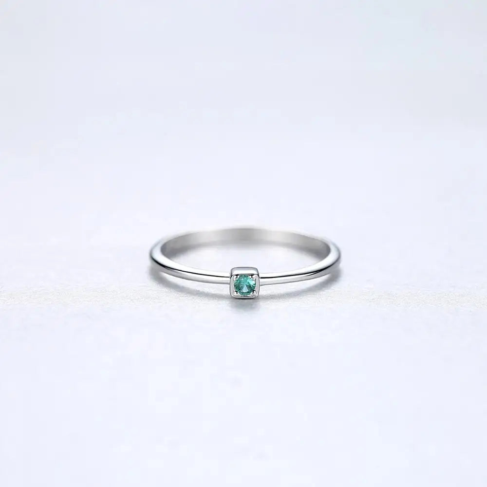 PAG&MAG Created Emerald VVS Bague Rings 925 Sterling Silver Stackable Ring For Women Green Gemstone joyas de plata 925 mujer