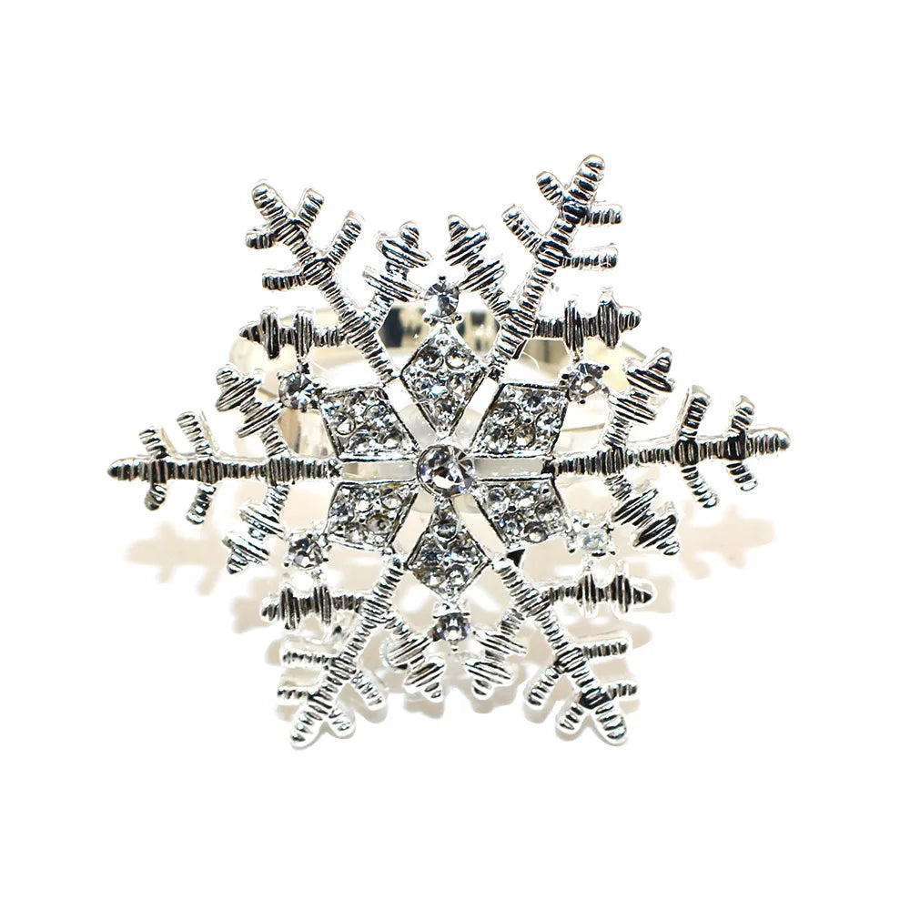 6 Pièces Anneaux de Serviette de Noël Cerf/Ronds de Serviette Porte-Serviettes Décorations de Table pour Mariage, Noël, Thanksgiving et Anniversaire