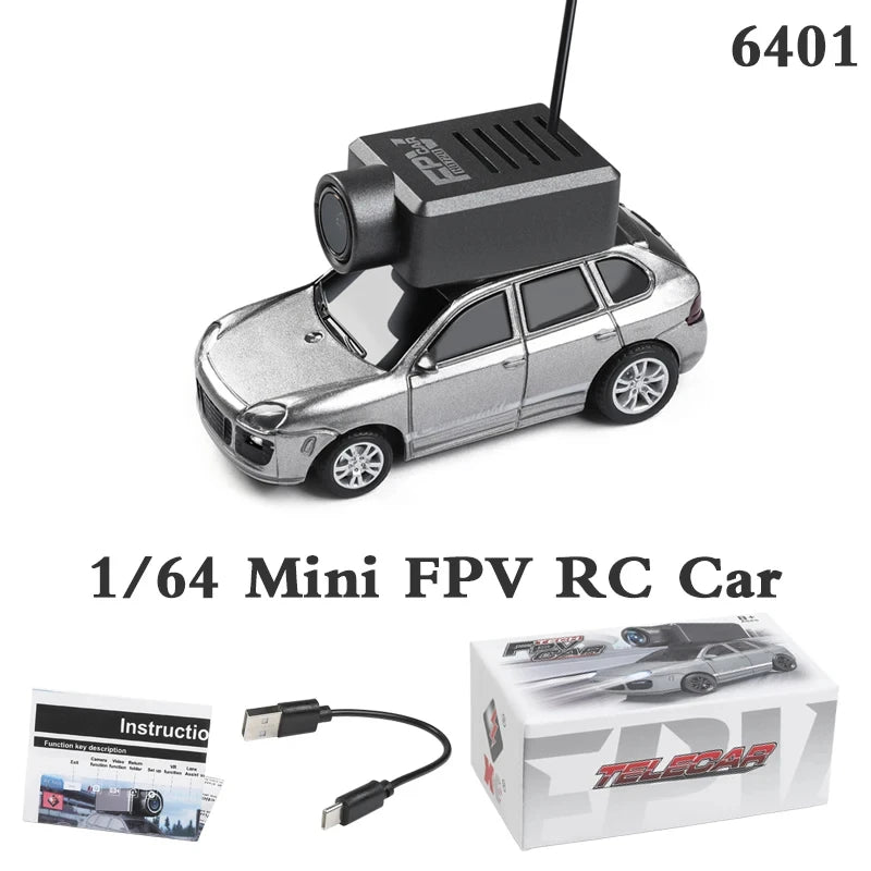 WLtoys 6401 Mini RC Cars 1:64 with 720P FPV Camera, Wifi APP Control, 2025 New RC Racing Car Toy, Kids Gifts for Boys Girls