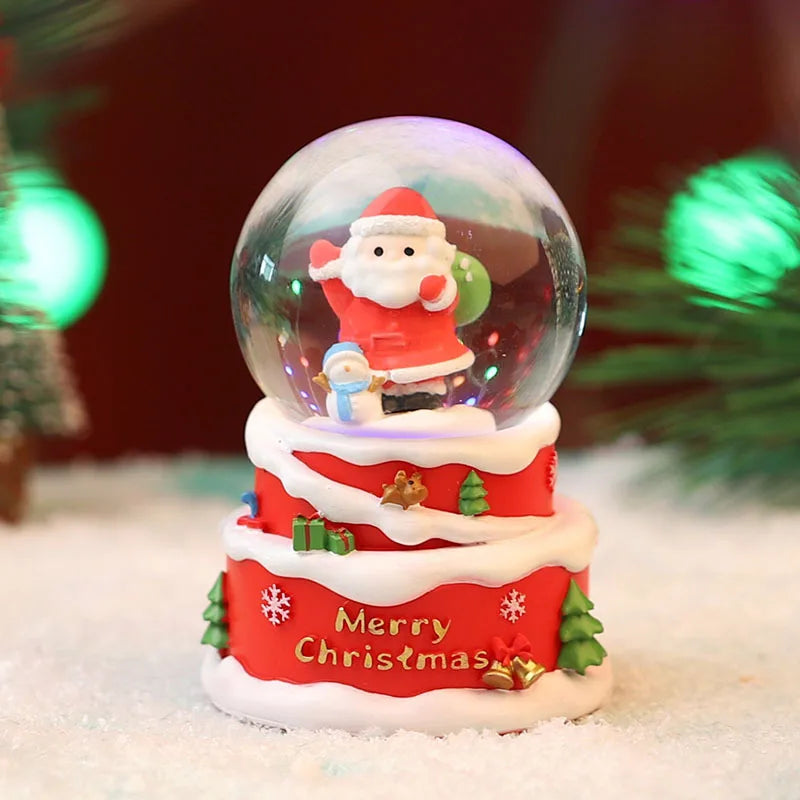 Boule à Neige en Cristal / Globe de Noël – Matériau de Haute Qualité – Décoration Polyvalente – Cadeau Idéal pour Thanksgiving et Noël