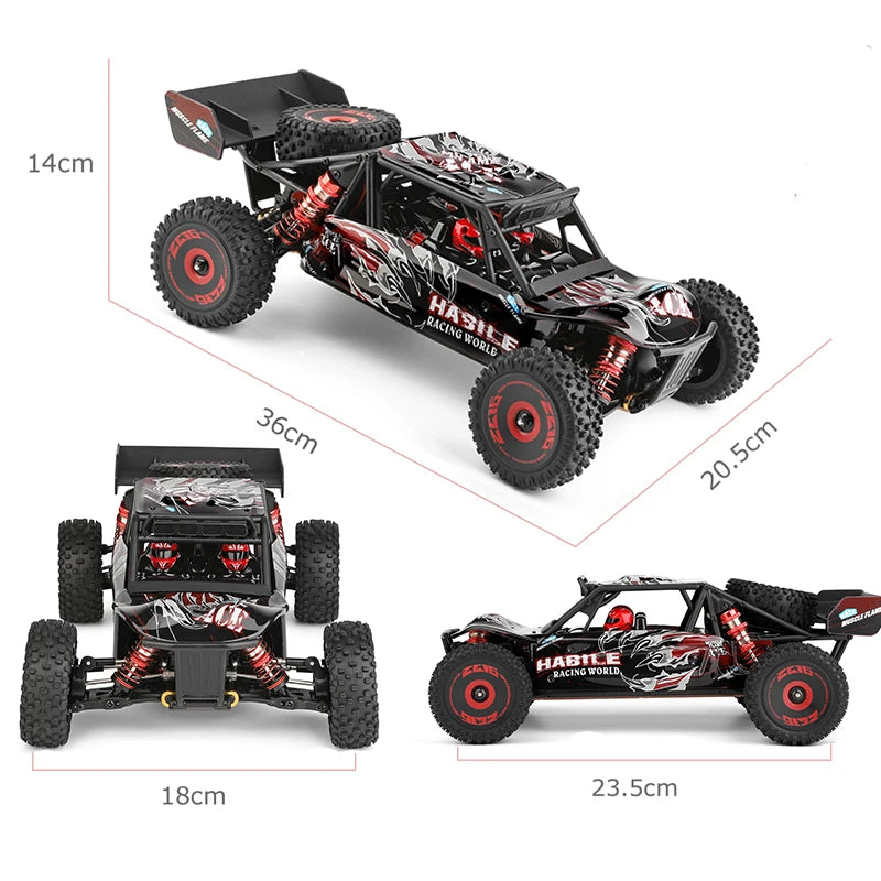 WLtoys RC Car 1:12 124016 4WD 75KM/H High-Speed Brushless Motor Off-Road 2.4G Drift Climbing 1/12 RC Racing Cars Child Toy Gifts