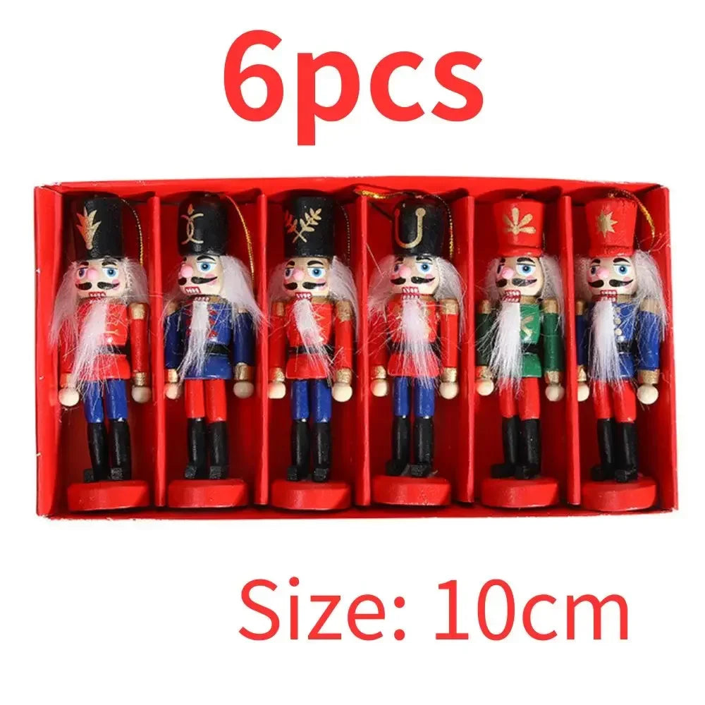 10/12/13/14cm Nutcracker Miniatures Pink Series Nutcracker Puppet Ornaments Desktop Decoration Cartoons Walnuts Soldiers Band Do
