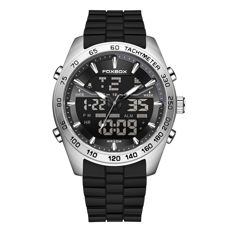 2026 New Business Watch Men FOXBOX Top Brand Luxury Digital Watch For Men Fashion Military Waterproof Men's Quartz Wristwatches