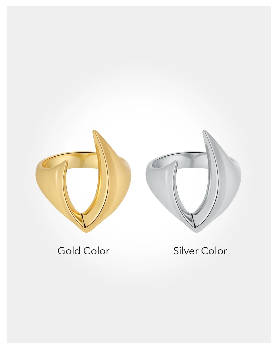 ENFASHION New In Rings For Women Bague Femme Blade Ring 2022 Goth 18K Gold Plated Punk Fashion Jewelry Graduation Party R224171