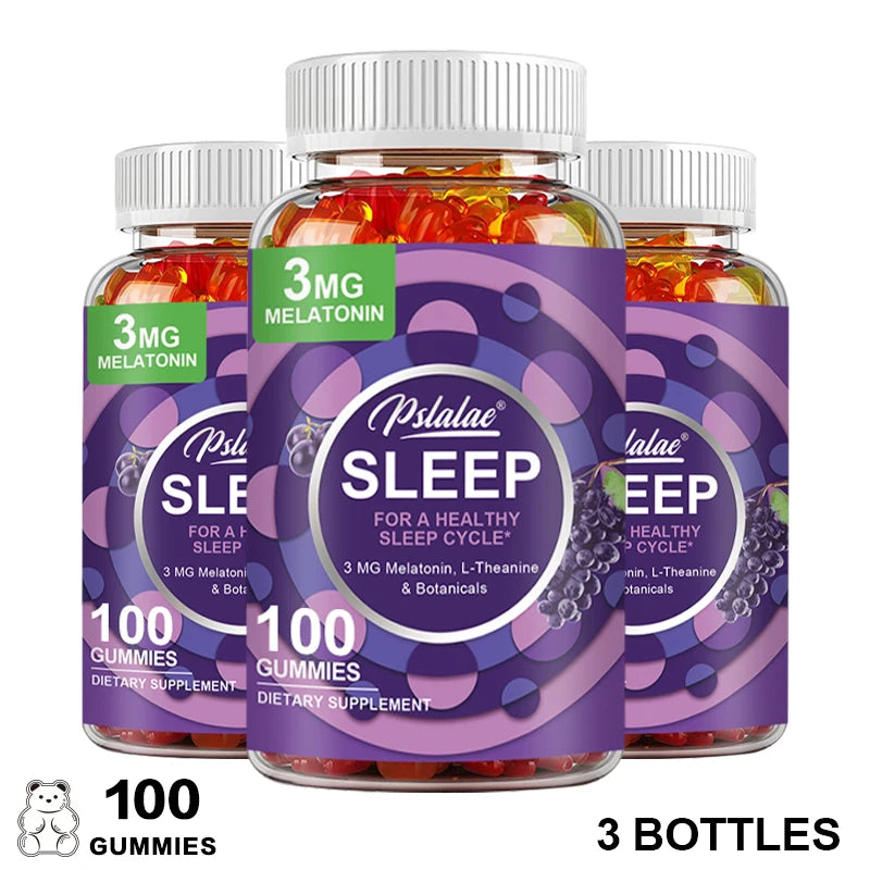 Sleep Gummies - with Melatonin, L-Theanine - Aid Sleep, Relieve Stress, Promote Rapid Sleep, and Enhance Sleep Quality
