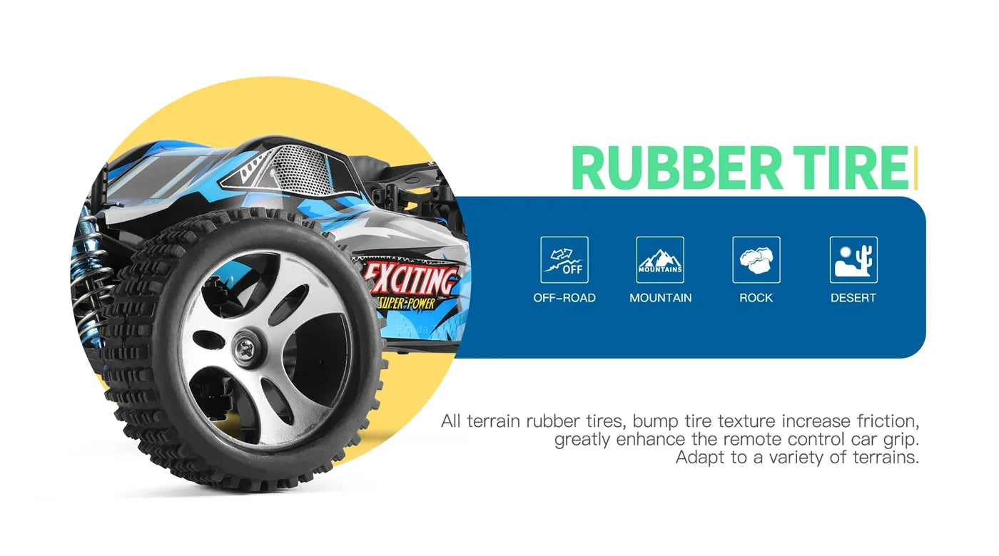 WLtoys A959B 184011 1/18 4WD RC Racing Car 70KM 2.4G Remote Control Drift High Speed Off-Road Vehicle Adult Boys Toys Kids Gift