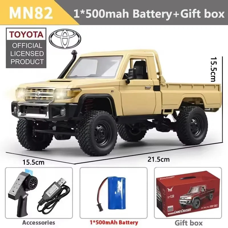 MN82 MN82S LC79 1/12 4WD Full Scale RC Pickup Short Truck 2.4G Remote Control Climbing Off-road Car Toys for Kids Christmas Gift