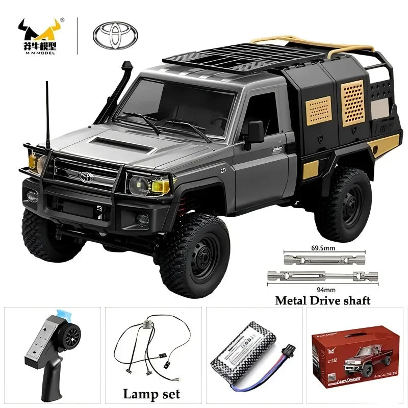 MN MODEL Full Scale RC CAR MN82 Upgraded MN82 PRO Controllable Headlights 2.4G 4WD Off-Road Car Pick Up Truck Toy for Kids Gifts