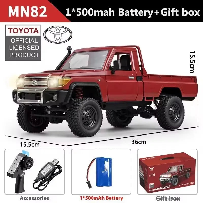 MN82 MN82S LC79 1/12 4WD Full Scale RC Pickup Short Truck 2.4G Remote Control Climbing Off-road Car Toys for Kids Christmas Gift