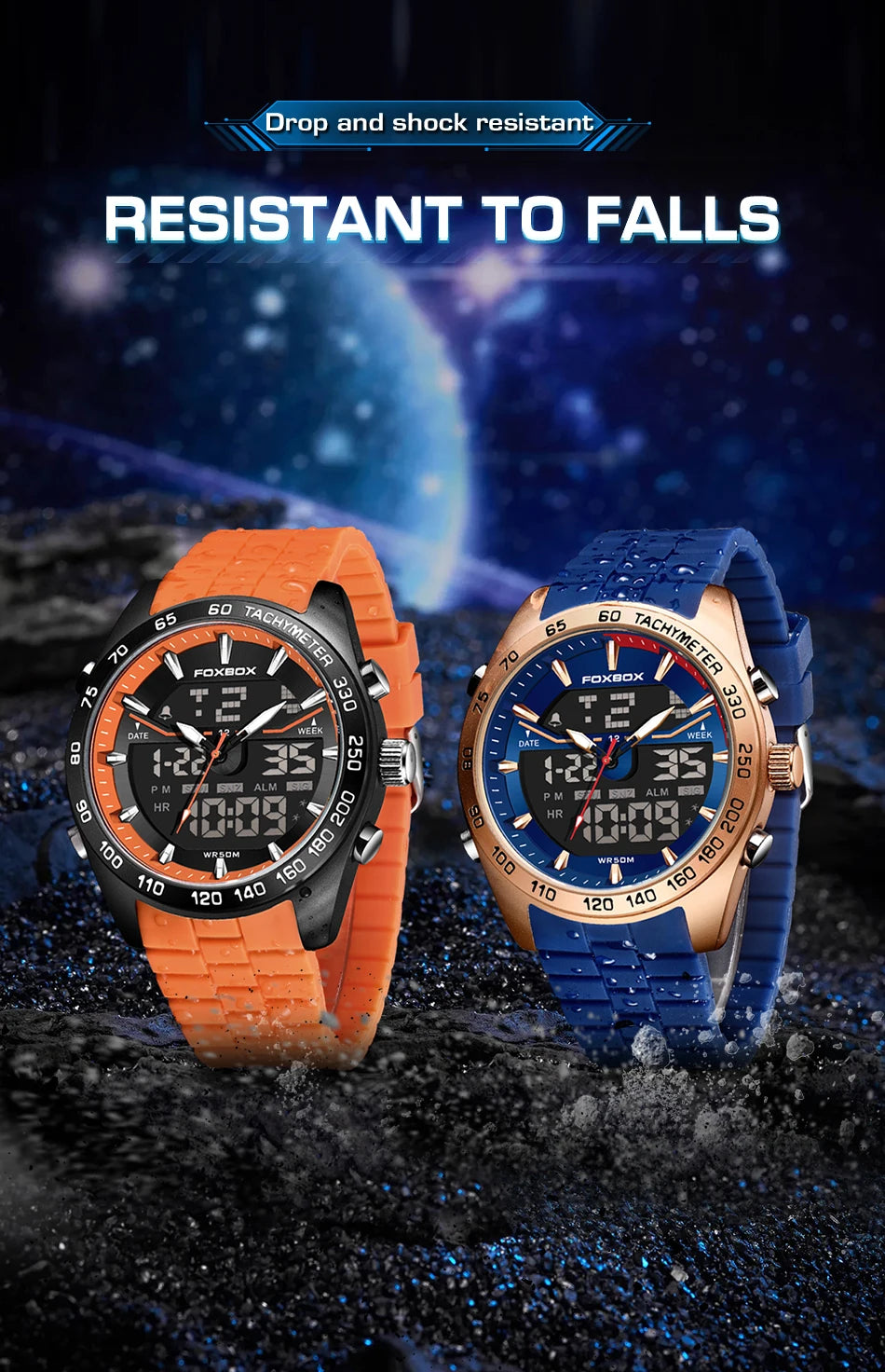 2026 New Business Watch Men FOXBOX Top Brand Luxury Digital Watch For Men Fashion Military Waterproof Men's Quartz Wristwatches