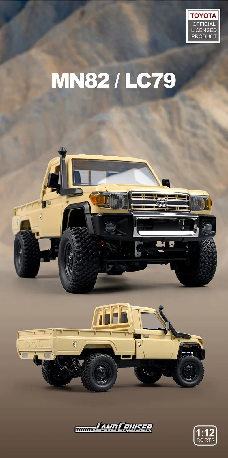MN82 MN82S LC79 1/12 4WD Full Scale RC Pickup Short Truck 2.4G Remote Control Climbing Off-road Car Toys For Kids Festival Gifts