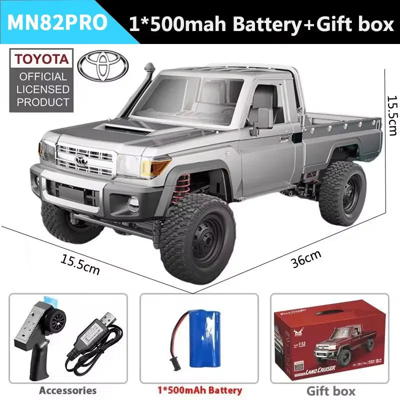 MN82 MN82S LC79 1/12 4WD Full Scale RC Pickup Short Truck 2.4G Remote Control Climbing Off-road Car Toys for Kids Christmas Gift