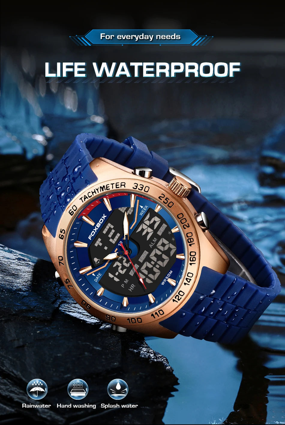 2026 New Business Watch Men FOXBOX Top Brand Luxury Digital Watch For Men Fashion Military Waterproof Men's Quartz Wristwatches