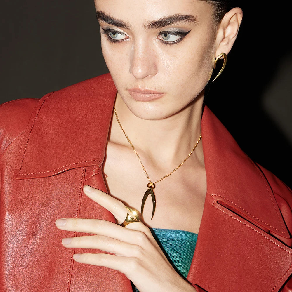 ENFASHION New In Rings For Women Bague Femme Blade Ring 2022 Goth 18K Gold Plated Punk Fashion Jewelry Graduation Party R224171