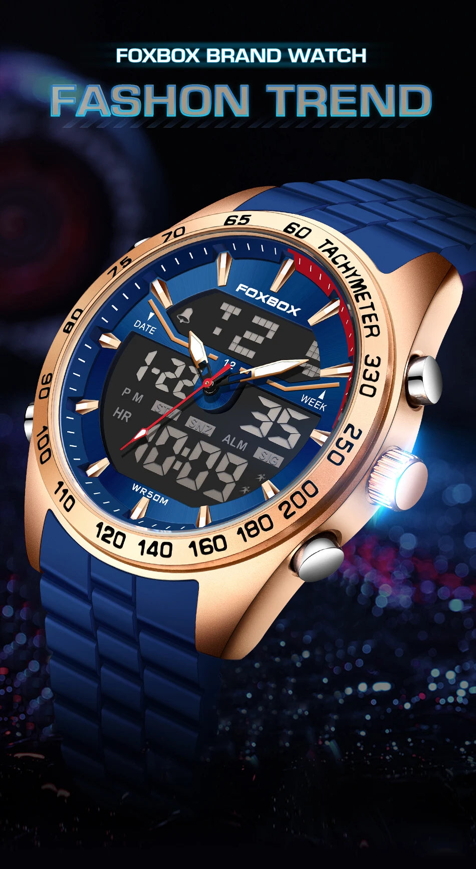 2026 New Business Watch Men FOXBOX Top Brand Luxury Digital Watch For Men Fashion Military Waterproof Men's Quartz Wristwatches