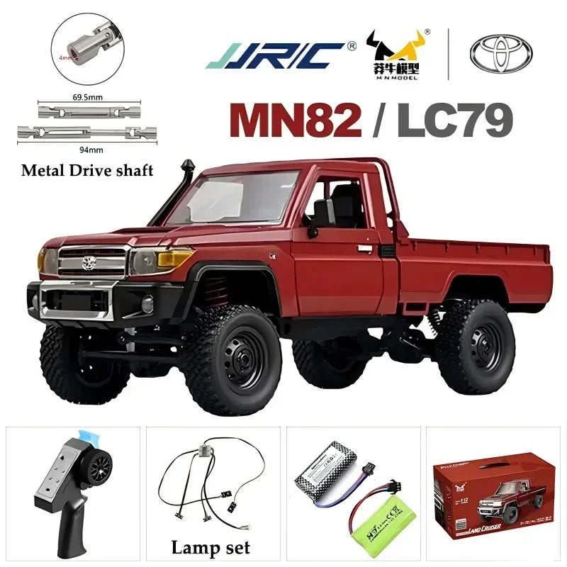 MN MODEL Full Scale RC CAR MN82 Upgraded MN82 PRO Controllable Headlights 2.4G 4WD Off-Road Car Pick Up Truck Toy for Kids Gifts