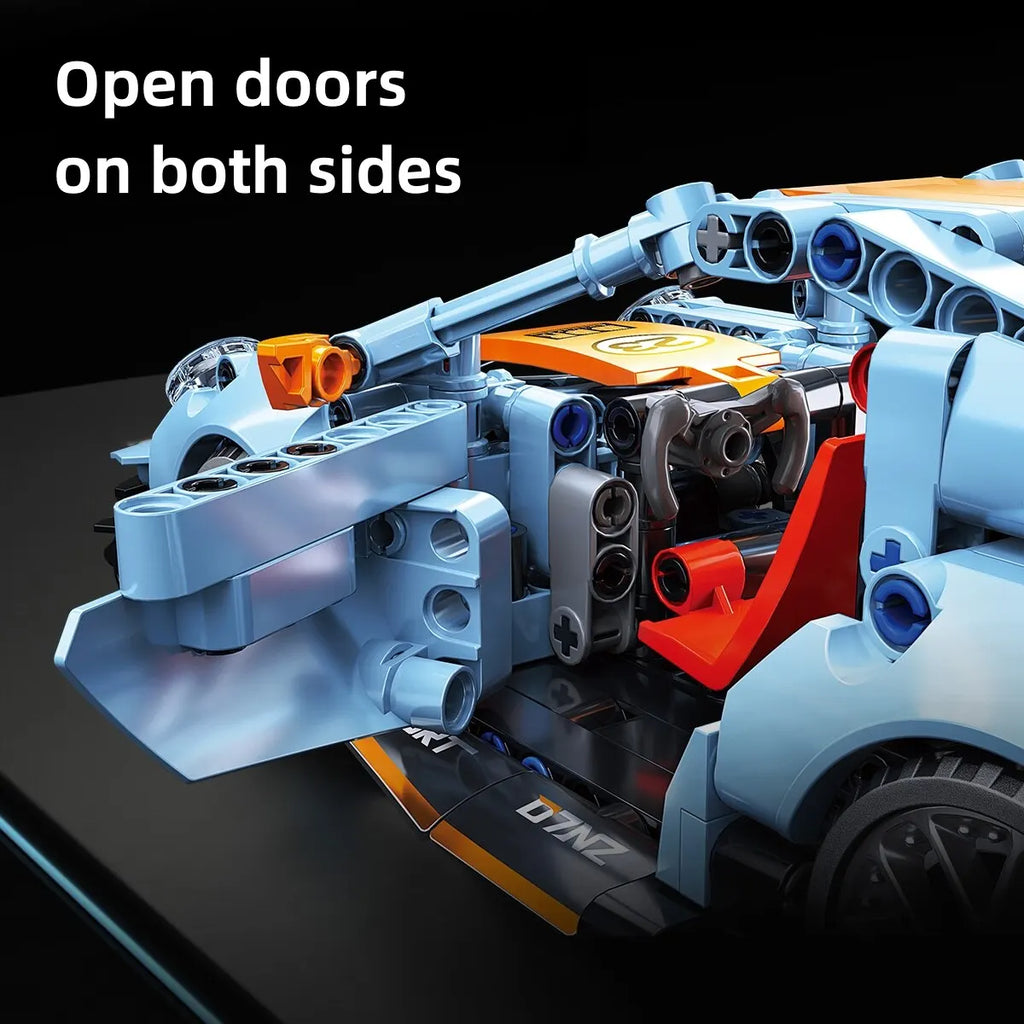 523 pièces Blocs de construction Voiture de Course Urbaine Cadeau de Fête Véhicule de Course avec Briques de Super Coureurs Jouets pour Garçon Enfant