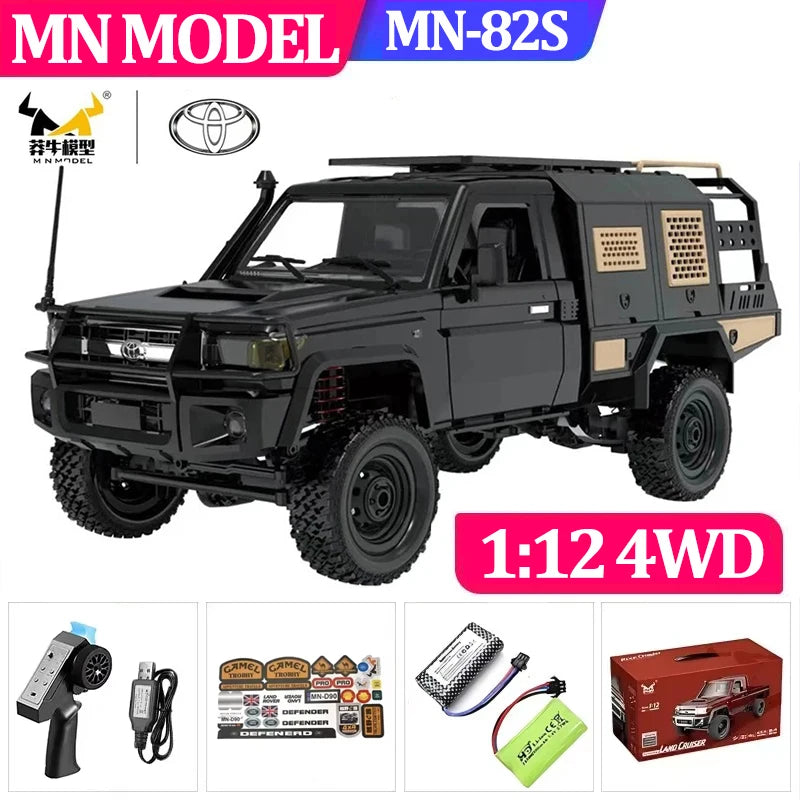 1:12 MN82 Proportional Simulation Remote-controlled Off-road Vehicle Four-wheel Drive Remote Control Pickup Model Boy Toy Gift