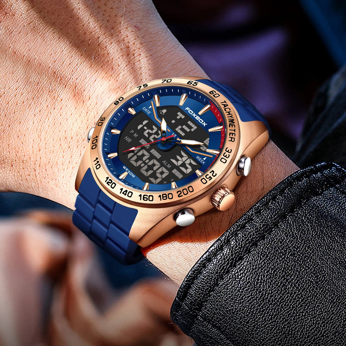 2026 New Business Watch Men FOXBOX Top Brand Luxury Digital Watch For Men Fashion Military Waterproof Men's Quartz Wristwatches