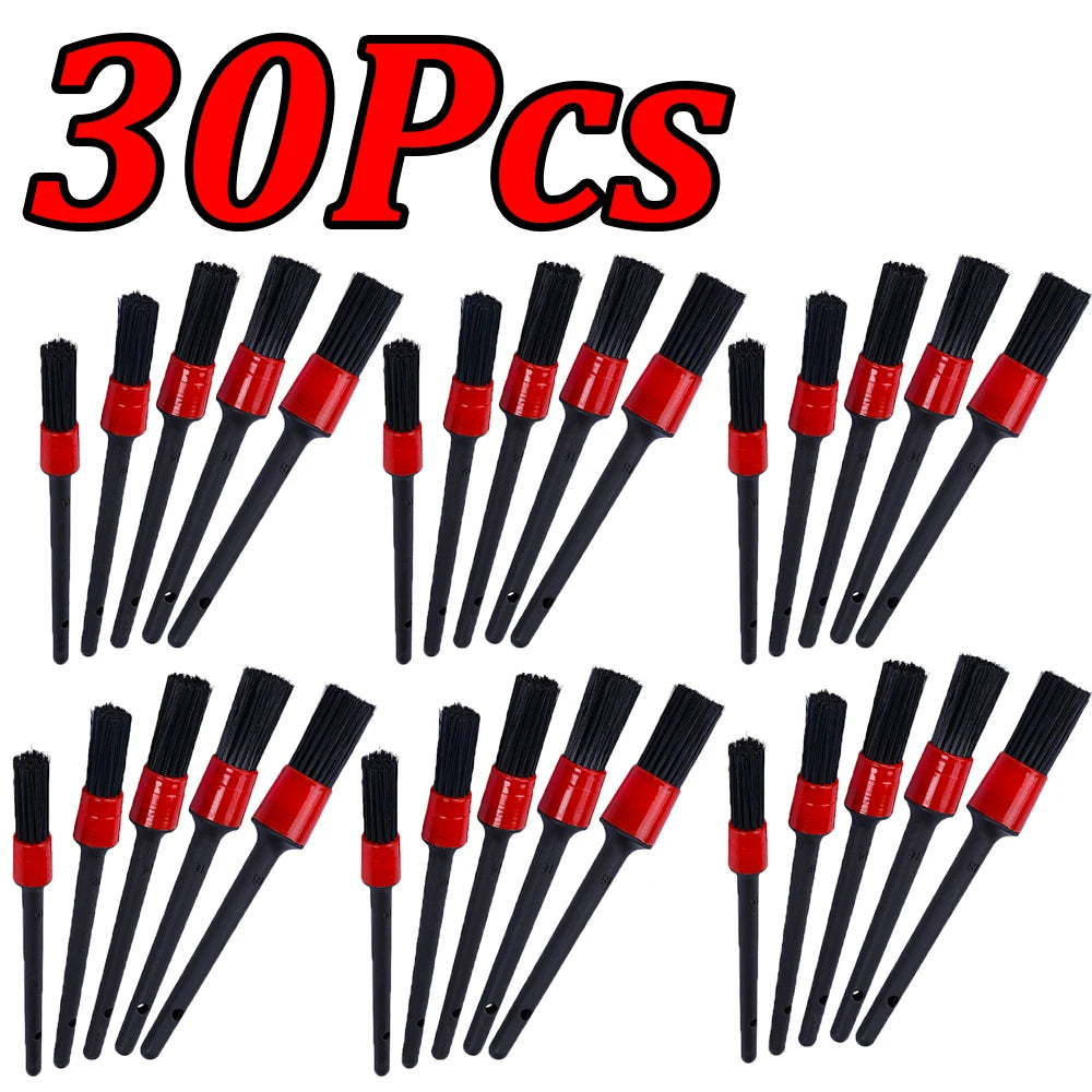 1-30Pcs Car Detail Brush Set Car Cleaning Instrument Panel Air Outlet Wheel Cleaning Tool Car Wash Seam Brush Cleaning Tool