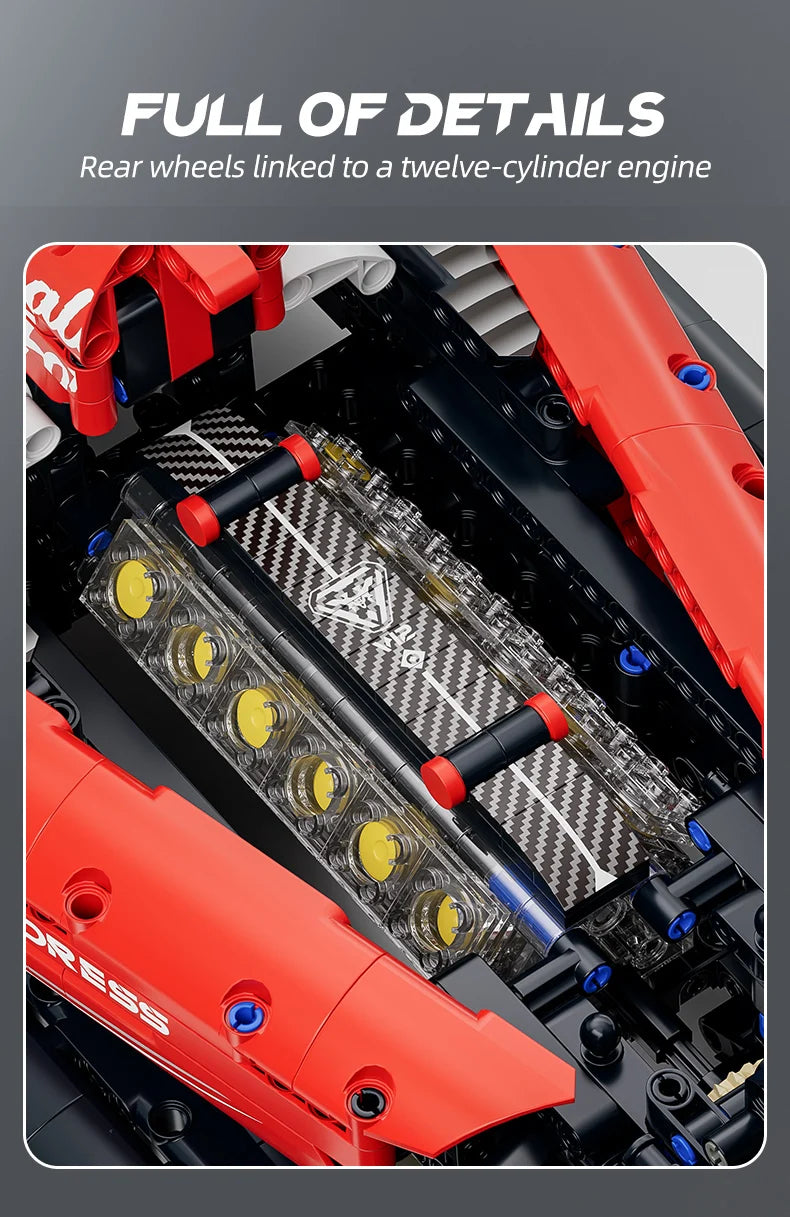 TOYLINX Cool 1:8 F1 Race Cars 1768PCS Building Sets
Ensembles de construction TOYLINX Cool de voitures de course F1 à l'échelle 1:8, 1768 pièces
Blocs de construction, voiture, modèle de collection DIY, kits de modèle de voiture, jouet, cadeau festif.