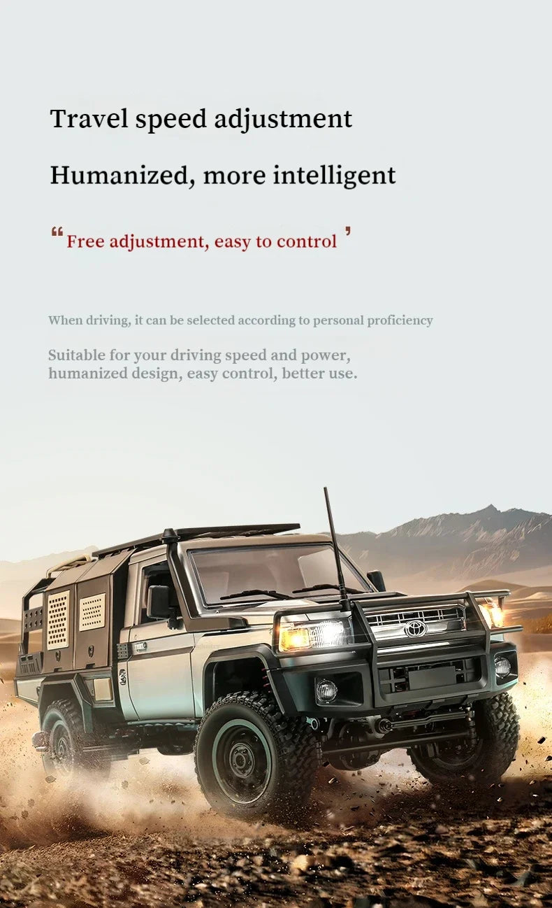 MN MODEL Full Scale RC CAR MN82 Upgraded MN82 PRO Controllable Headlights 2.4G 4WD Off-Road Car Pick Up Truck Toy for Kids Gifts