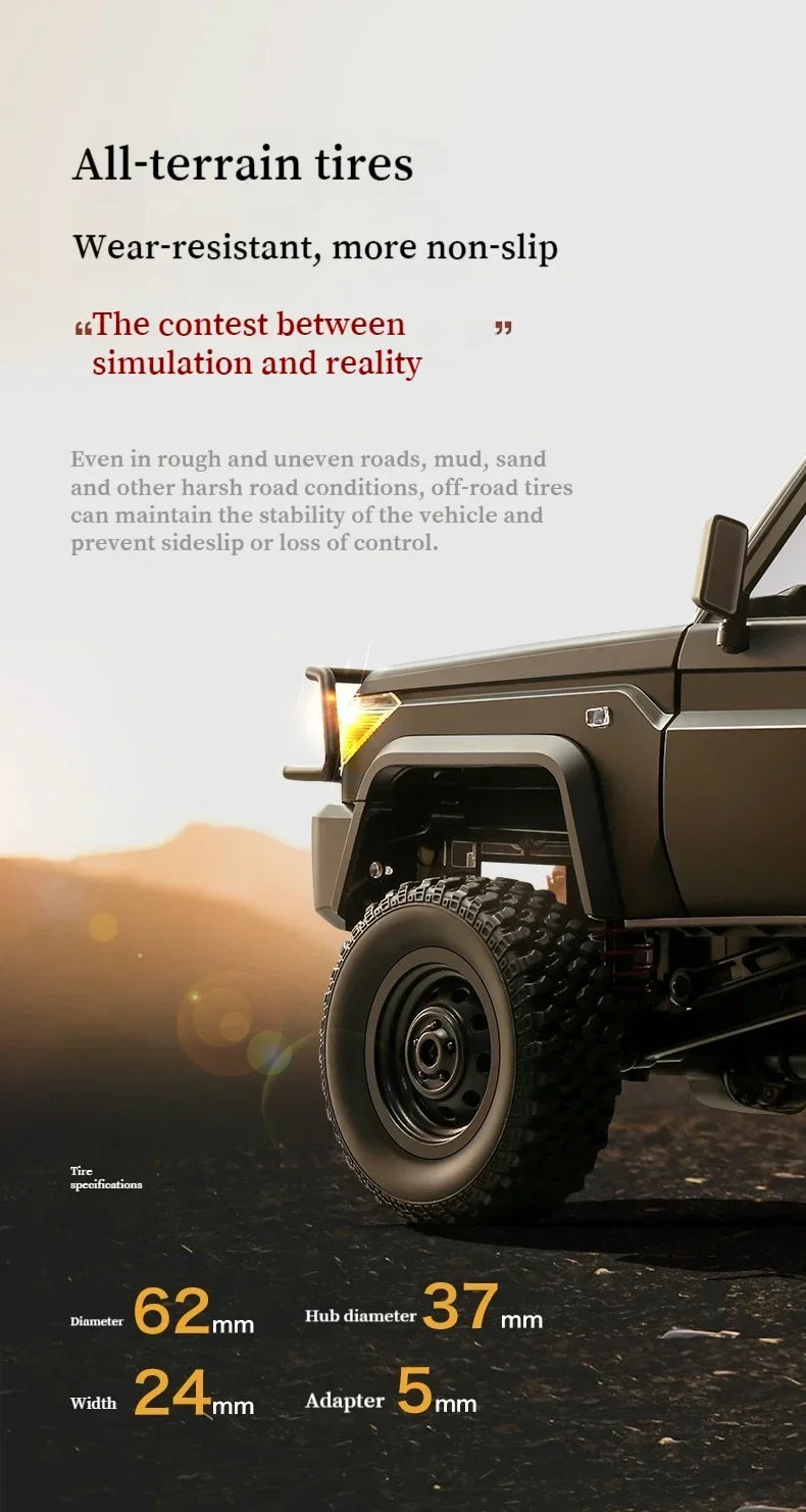 1:12 MN82 Proportional Simulation Remote-controlled Off-road Vehicle Four-wheel Drive Remote Control Pickup Model Boy Toy Gift