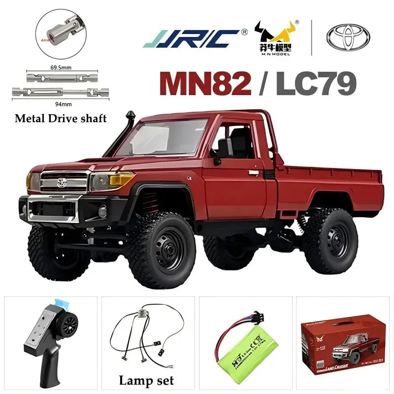 MN MODEL Full Scale RC CAR MN82 Upgraded MN82 PRO Controllable Headlights 2.4G 4WD Off-Road Car Pick Up Truck Toy for Kids Gifts