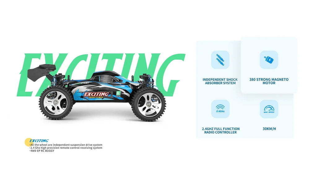 WLtoys A959B 184011 1/18 4WD RC Racing Car 70KM 2.4G Remote Control Drift High Speed Off-Road Vehicle Adult Boys Toys Kids Gift