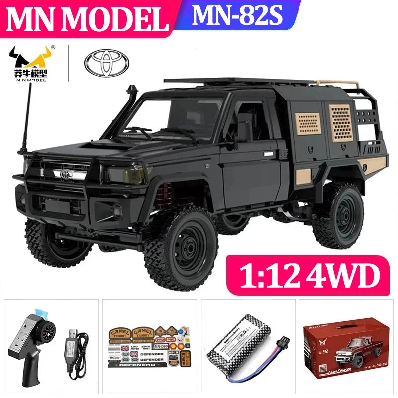 1:12 MN82 Proportional Simulation Remote-controlled Off-road Vehicle Four-wheel Drive Remote Control Pickup Model Boy Toy Gift