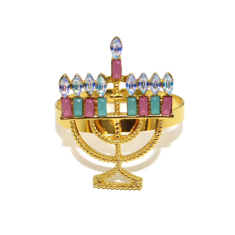 6 Pièces Anneaux de Serviette de Noël Cerf/Ronds de Serviette Porte-Serviettes Décorations de Table pour Mariage, Noël, Thanksgiving et Anniversaire