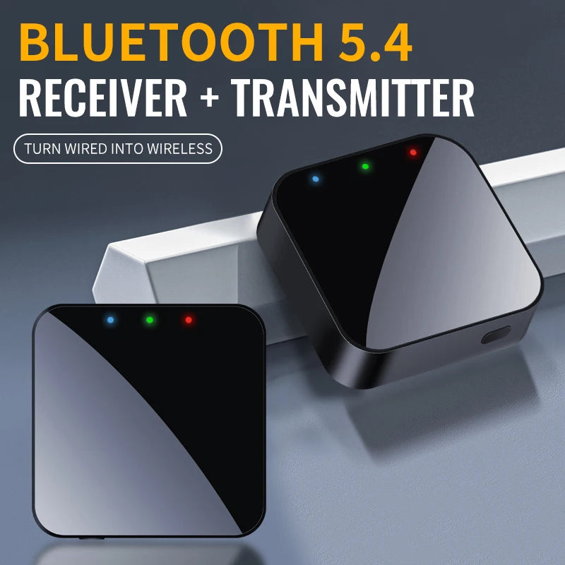 Bluetooth 5.4 Receiver and Transmitter 3.5mm AUX Wireless Audio Adapter Bluetooth Transmitter for Car PC TV Headphones