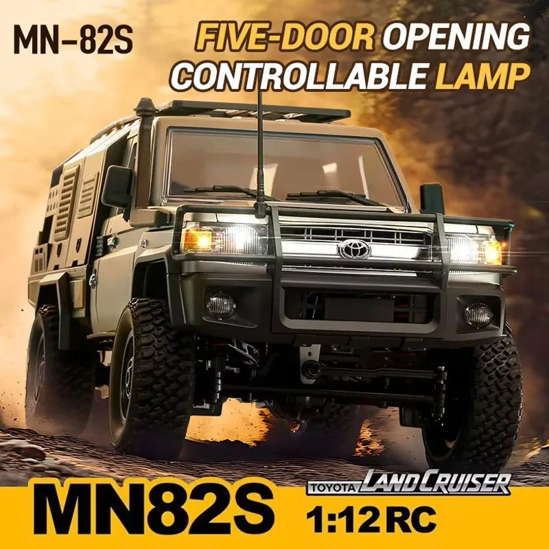 MN82 MN82S LC79 1/12 4WD Full Scale RC Pickup Short Truck 2.4G Remote Control Climbing Off-road Car Toys for Kids Christmas Gift