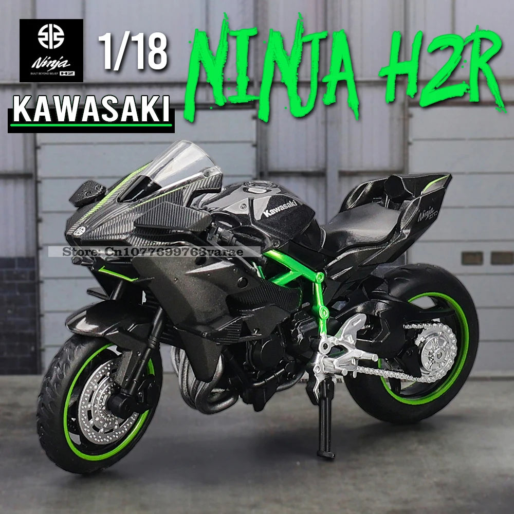 MSZ 1:18 Kawasaki Ninja H2R Suzuki YAMAHA modèle de moto en alliage moulé sous pression, jouet cadeau, modèle de moto statique moulé sous pression