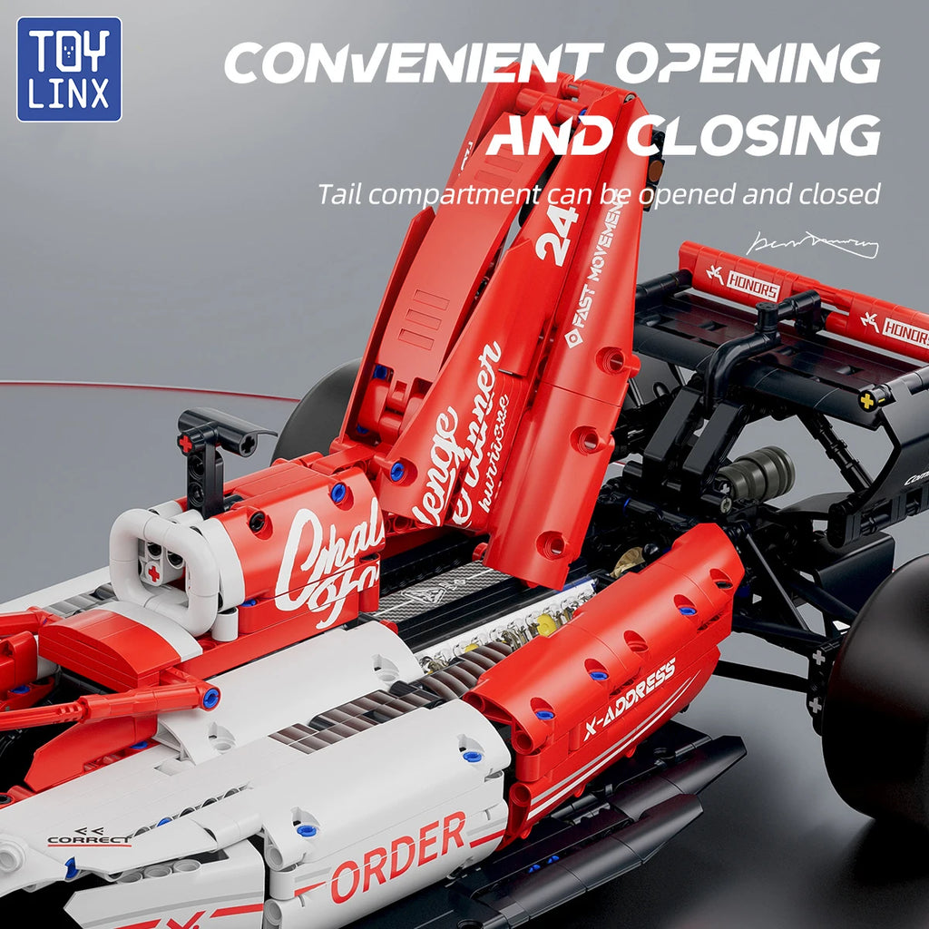TOYLINX Cool 1:8 F1 Race Cars 1768PCS Building Sets
Ensembles de construction TOYLINX Cool de voitures de course F1 à l'échelle 1:8, 1768 pièces
Blocs de construction, voiture, modèle de collection DIY, kits de modèle de voiture, jouet, cadeau festif.