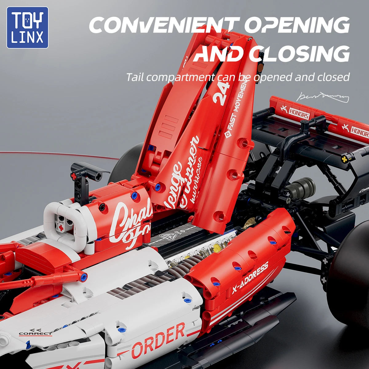 TOYLINX Cool 1:8 F1 Race Cars 1768PCS Building Sets
Ensembles de construction TOYLINX Cool de voitures de course F1 à l'échelle 1:8, 1768 pièces
Blocs de construction, voiture, modèle de collection DIY, kits de modèle de voiture, jouet, cadeau festif.