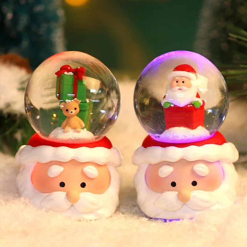 Boule à Neige en Cristal / Globe de Noël – Matériau de Haute Qualité – Décoration Polyvalente – Cadeau Idéal pour Thanksgiving et Noël