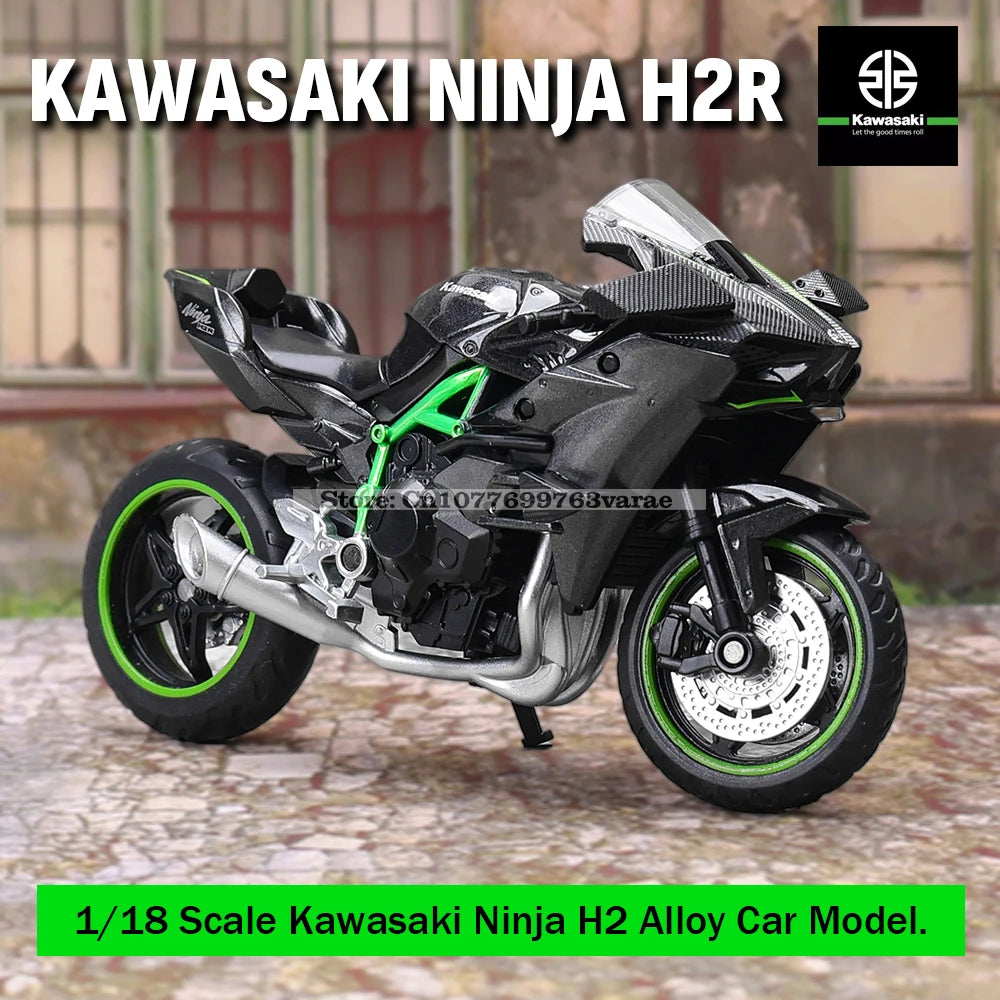 MSZ 1:18 Kawasaki Ninja H2R Suzuki YAMAHA modèle de moto en alliage moulé sous pression, jouet cadeau, modèle de moto statique moulé sous pression