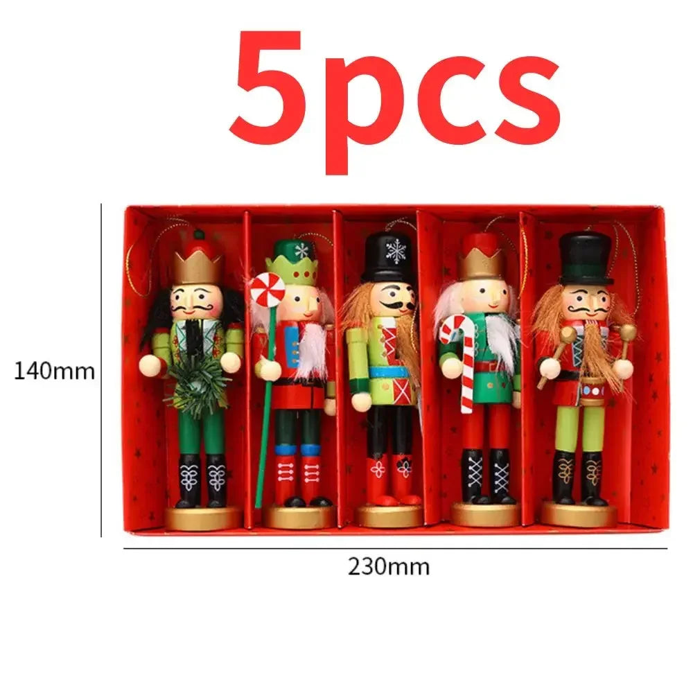 10/12/13/14cm Nutcracker Miniatures Pink Series Nutcracker Puppet Ornaments Desktop Decoration Cartoons Walnuts Soldiers Band Do