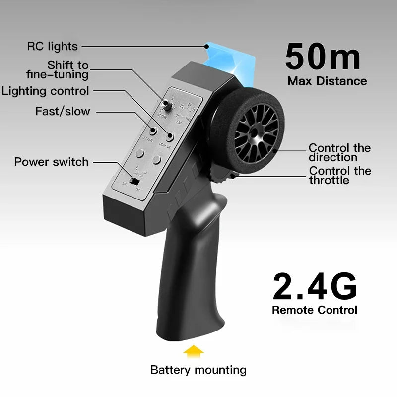 1:12 MN82 Proportional Simulation Remote-controlled Off-road Vehicle Four-wheel Drive Remote Control Pickup Model Boy Toy Gift