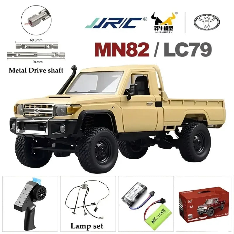 MN MODEL Full Scale RC CAR MN82 Upgraded MN82 PRO Controllable Headlights 2.4G 4WD Off-Road Car Pick Up Truck Toy for Kids Gifts