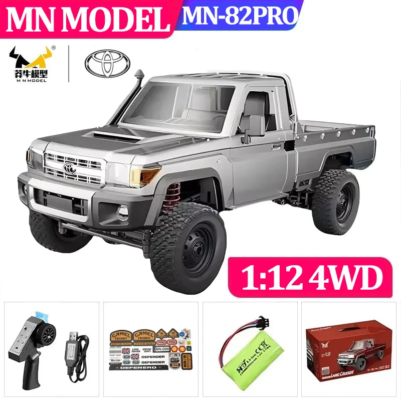 1:12 MN82 Proportional Simulation Remote-controlled Off-road Vehicle Four-wheel Drive Remote Control Pickup Model Boy Toy Gift