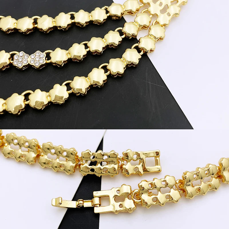 Gold Color Jewelry Sets For Women Necklace Sets For Women bijoux de mode ensembles de bijoux