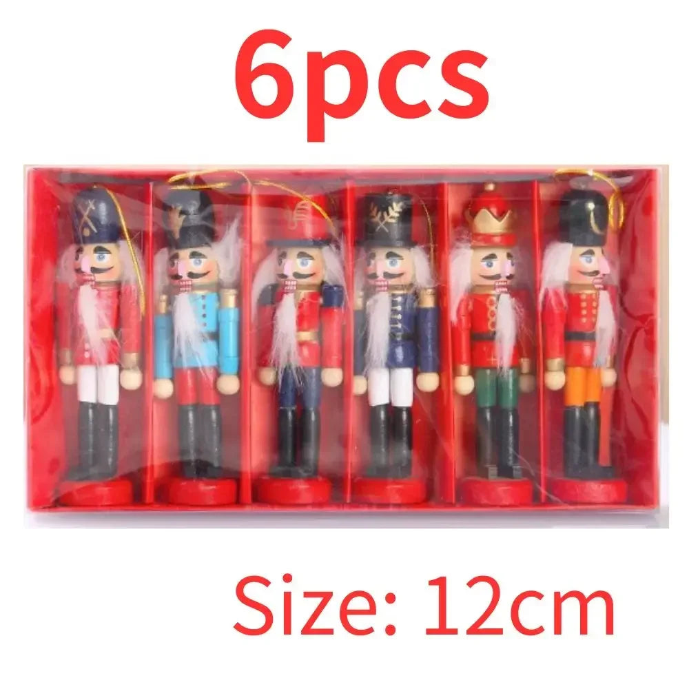 10/12/13/14cm Nutcracker Miniatures Pink Series Nutcracker Puppet Ornaments Desktop Decoration Cartoons Walnuts Soldiers Band Do