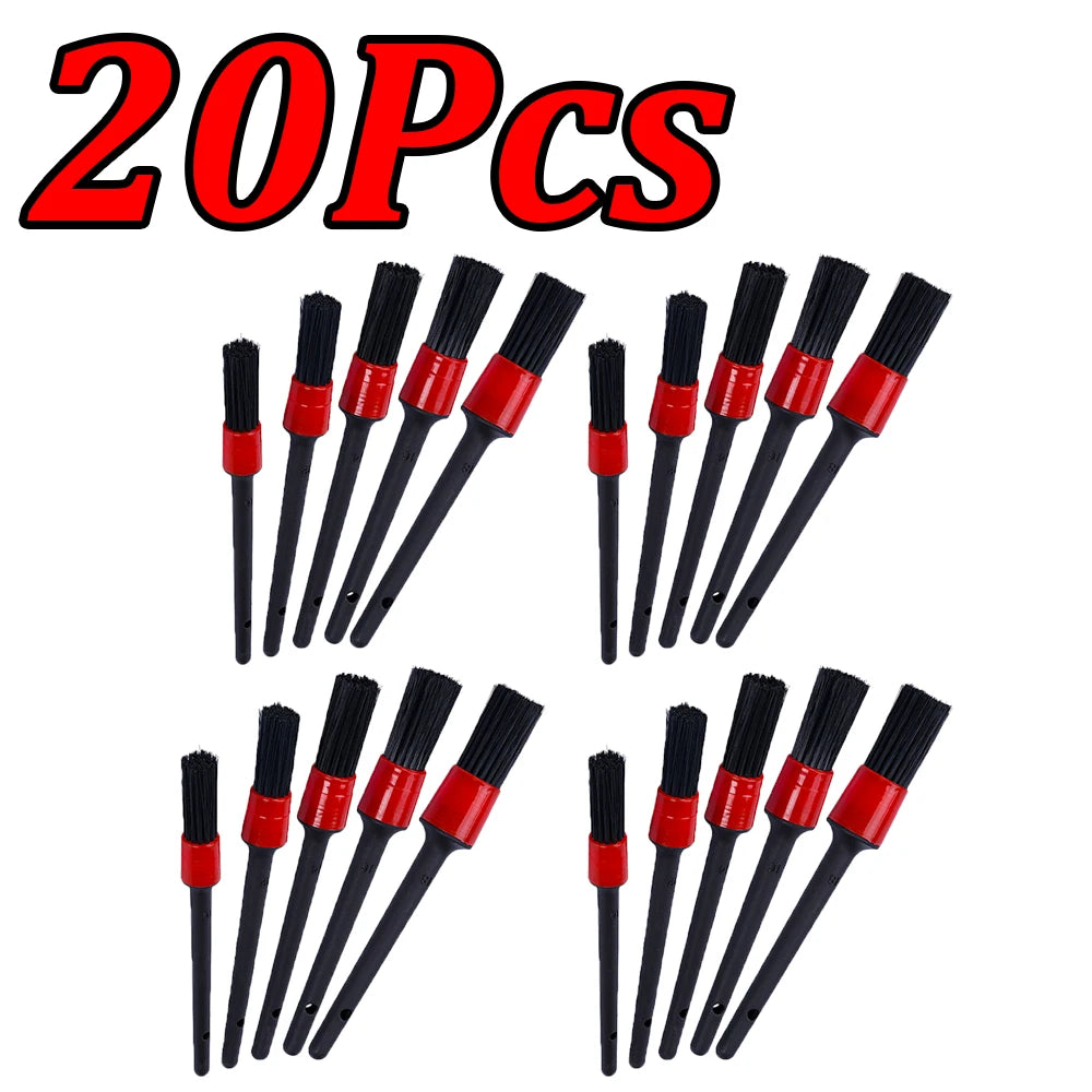 1-30Pcs Car Detail Brush Set Car Cleaning Instrument Panel Air Outlet Wheel Cleaning Tool Car Wash Seam Brush Cleaning Tool