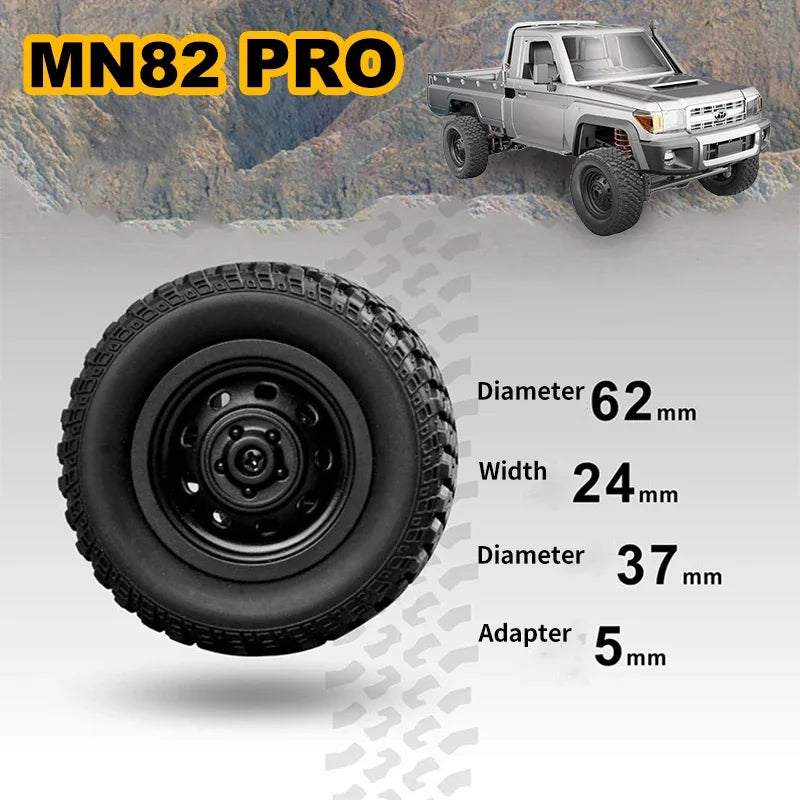 MN MODEL Full Scale RC CAR MN82 Upgraded MN82 PRO Controllable Headlights 2.4G 4WD Off-Road Car Pick Up Truck Toy for Kids Gifts