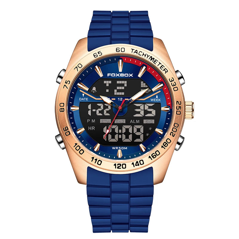2026 New Business Watch Men FOXBOX Top Brand Luxury Digital Watch For Men Fashion Military Waterproof Men's Quartz Wristwatches