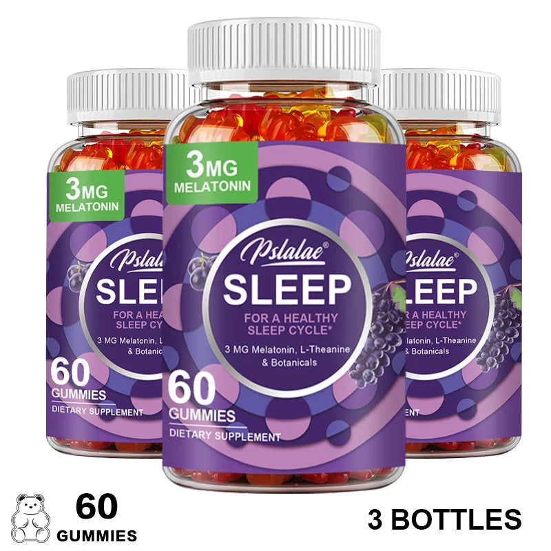 Sleep Gummies - with Melatonin, L-Theanine - Aid Sleep, Relieve Stress, Promote Rapid Sleep, and Enhance Sleep Quality