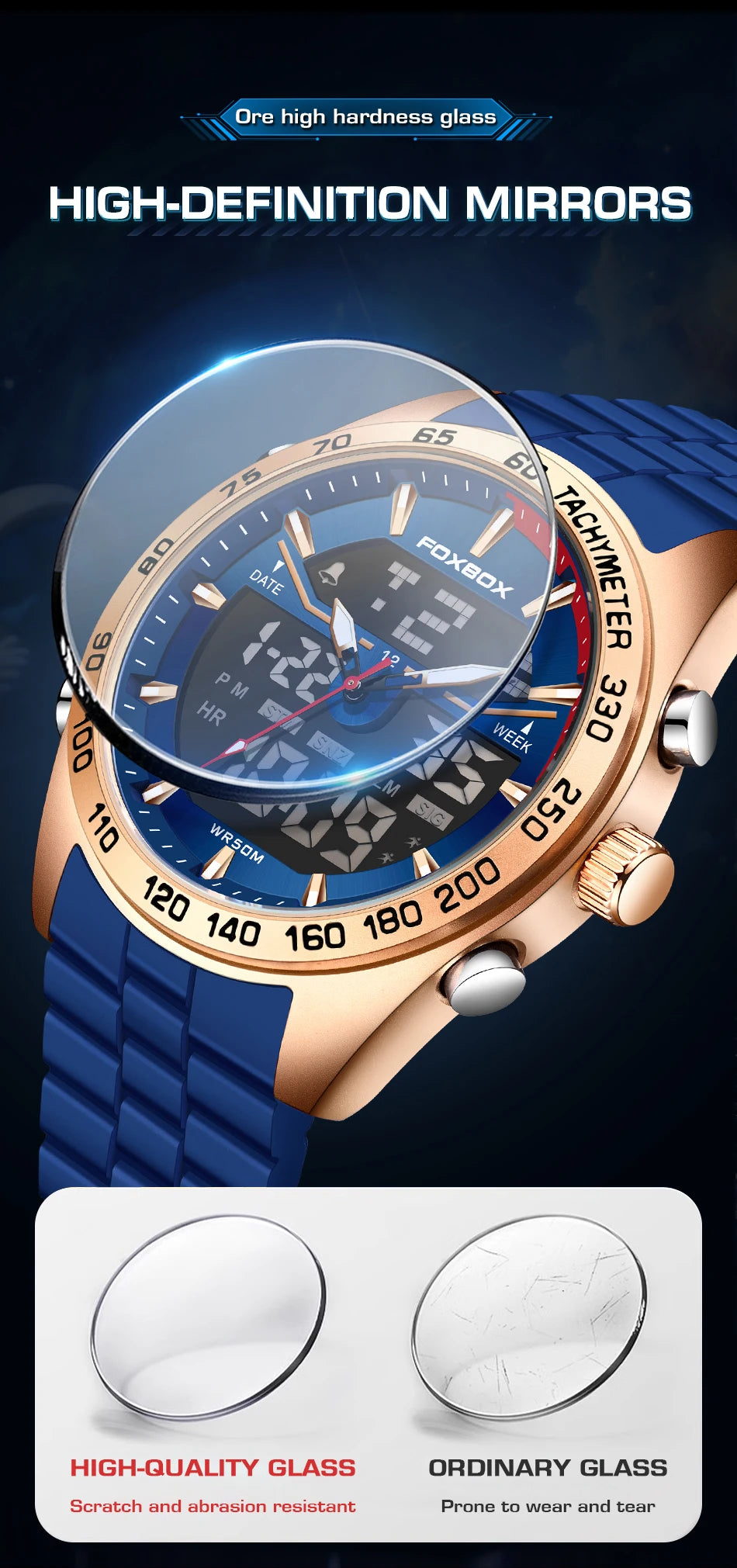 2026 New Business Watch Men FOXBOX Top Brand Luxury Digital Watch For Men Fashion Military Waterproof Men's Quartz Wristwatches